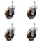 Service Caster 4 Inch High Temp Phenolic Wheel Swivel 3/8 Inch Threaded Stem Caster Set SCC SCC-TS20S414-PHRHT-381615-4 - alternate 1